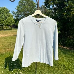 ANN TAYLOR MEDIUM PASTEL BLUE TOP